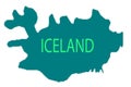 Reykjavik pinned on a map of Iceland