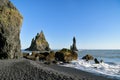 Reynisdrangar, famous basalt sea stacks located in Reynisfjara beach