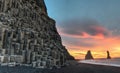 Reynisdrangar on Reynisfjara Beach Royalty Free Stock Photo