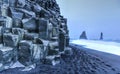 Reynisdrangar rock formations on Reynisfjara Beach Royalty Free Stock Photo