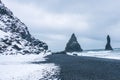 Reynisdrangfer Seastacks off Reynisfjara Beach