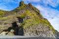 Reynisfjall, a mountain arising out of a volcanic eruption Royalty Free Stock Photo