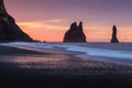 Reynisfjara Beach at sunrise Royalty Free Stock Photo