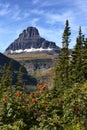 Reynolds Mountain highlights Glacier National Park scenic Royalty Free Stock Photo