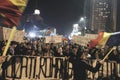 #rezist protest, Bucharest, Romania Royalty Free Stock Photo