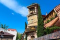 Rezo Gabriadze falling tower at Marionette Theatre square in Tbilisi, Georgia Royalty Free Stock Photo