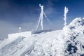 RF antennas on meteo station Royalty Free Stock Photo