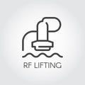 RF lifting concept icon. Beauty and cosmetology treatment. Correction, rejuvenation skin procedure Royalty Free Stock Photo