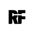 RF typography vector monogram illustration Royalty Free Stock Photo