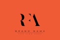 RFA abstract letter logo design Royalty Free Stock Photo