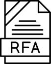 RFA Outline Vector Icon Royalty Free Stock Photo