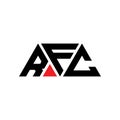 RFC triangle letter logo design with triangle shape. RFC triangle logo design monogram. RFC triangle vector logo template with red Royalty Free Stock Photo