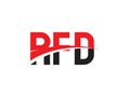 RFD Letter Initial Logo Design Vector Illustration Royalty Free Stock Photo
