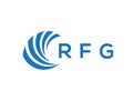 RFG letter logo design on white background. RFG creative circle letter logo concept Royalty Free Stock Photo
