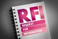 RFI - Request For Information acronym