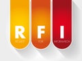 RFI - Request For Information acronym Royalty Free Stock Photo