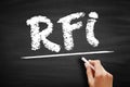 RFI Request For Information - common business process whose purpose is to collect written information about the capabilities of Royalty Free Stock Photo