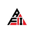 RFI triangle letter logo design with triangle shape. RFI triangle logo design monogram. RFI triangle vector logo template with red Royalty Free Stock Photo