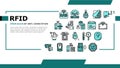 Rfid Chip Technology Landing Header Vector