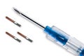 Rfid chips with injecting syringe Royalty Free Stock Photo