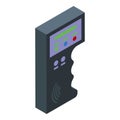 Rfid device icon isometric vector. Access check chip