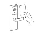 RFID Hotel Door Lock Illustration Royalty Free Stock Photo