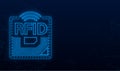 RFID Radio Frequency IDentification. Technology concept. Digital technology. Vector stock illustration Royalty Free Stock Photo