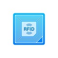 RFID Radio Frequency IDentification. Technology concept. Digital technology. Vector stock illustration.