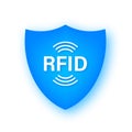 RFID Radio Frequency IDentification. Technology concept. Digital technology. Vector stock illustration Royalty Free Stock Photo