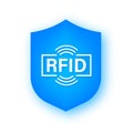 RFID Radio Frequency IDentification. Technology concept. Digital technology. Vector stock illustration Royalty Free Stock Photo