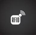 RFID related icon on background for graphic and web design. Creative illustration concept symbol for web or mobile app.