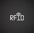 RFID related icon on background for graphic and web design. Creative illustration concept symbol for web or mobile app.