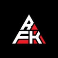 RFK triangle letter logo design with triangle shape. RFK triangle logo design monogram. RFK triangle vector logo template with red Royalty Free Stock Photo