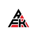 RFK triangle letter logo design with triangle shape. RFK triangle logo design monogram. RFK triangle vector logo template with red Royalty Free Stock Photo