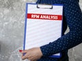 RFM ANALYSIS sign on the piece of paper