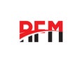 RFM Letter Initial Logo Design Vector Illustration Royalty Free Stock Photo