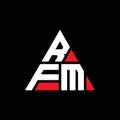 RFM triangle letter logo design with triangle shape. RFM triangle logo design monogram. RFM triangle vector logo template with red Royalty Free Stock Photo