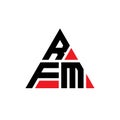 RFM triangle letter logo design with triangle shape. RFM triangle logo design monogram. RFM triangle vector logo template with red Royalty Free Stock Photo
