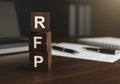 Understanding rfp request for proposal process for business success and project management guide tips Royalty Free Stock Photo