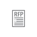 RFP Icon - request for proposal concept or idea Royalty Free Stock Photo