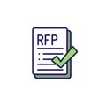 RFP Icon - request for proposal concept or idea Royalty Free Stock Photo