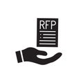 RFP Icon - request for proposal concept or idea Royalty Free Stock Photo