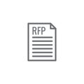 RFP Icon - request for proposal concept or idea Royalty Free Stock Photo
