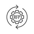 RFP Icon - request for proposal concept or idea Royalty Free Stock Photo
