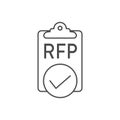 RFP Icon - request for proposal concept or idea Royalty Free Stock Photo