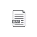 RFP Icon - request for proposal concept or idea Royalty Free Stock Photo