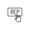 RFP Icon - request for proposal concept or idea Royalty Free Stock Photo