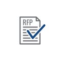 RFP Icon - request for proposal concept or idea Royalty Free Stock Photo
