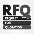 RFQ - Request For Quotation acronym concept Royalty Free Stock Photo