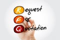 RFQ - Request For Quotation acronym Royalty Free Stock Photo